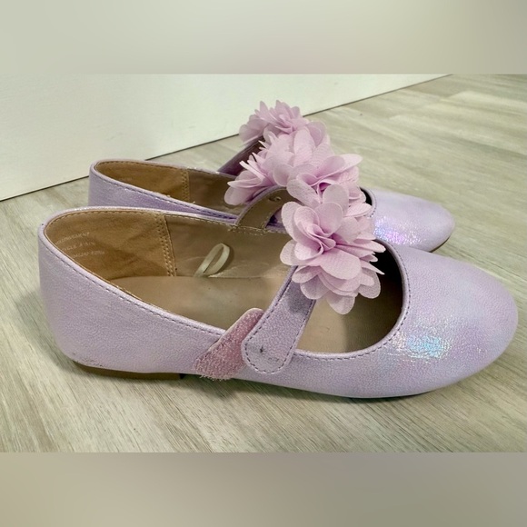 Gymboree Girls Floral Ballet Flats Lavender Fields flowers Purple sz 12 - Picture 3 of 7